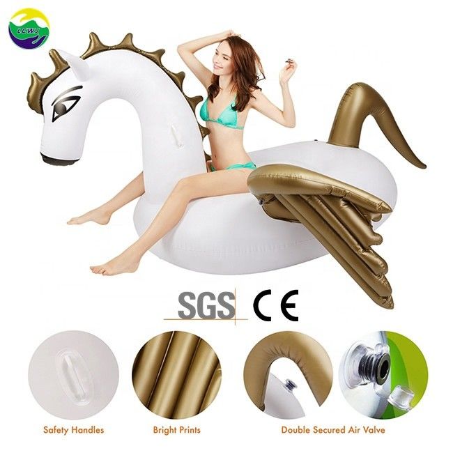환경 친화적 인 페가수스 부풀이 수영장 플로트 말 성인 장난감 250 × 250 × 130cm