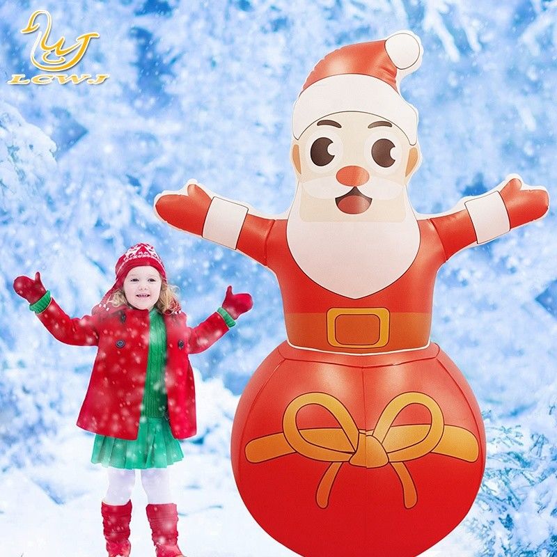 롤리 폴리 에어 블로 업 산타 클로즈 LED 라이트와 함께 크리스마스 붓기 장식