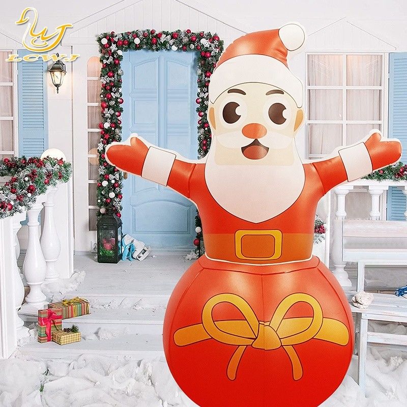 롤리 폴리 에어 블로 업 산타 클로즈 LED 라이트와 함께 크리스마스 붓기 장식