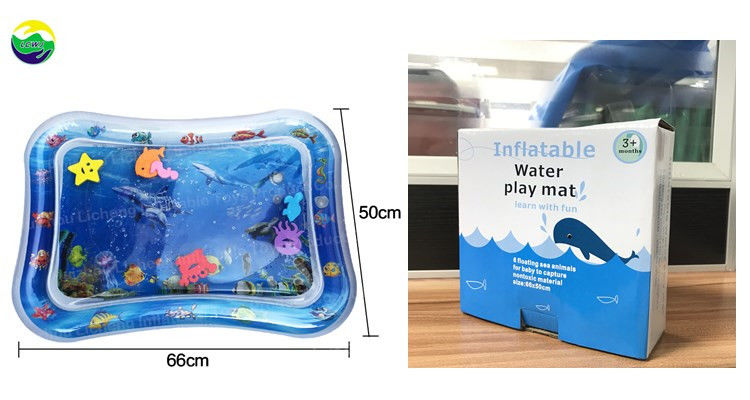 66 × 50cm 유아 물 장난감 3 ~ 12 개월 아기 붓기 배 시간 물 매트