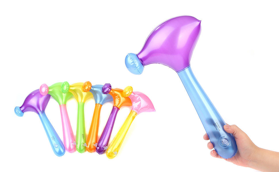 레인보우 컬러 0.5kg 플라스틱 부풀이 장난감 0.18mm 부풀이 망치 장난감