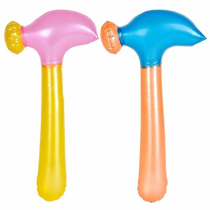 레인보우 컬러 0.5kg 플라스틱 부풀이 장난감 0.18mm 부풀이 망치 장난감